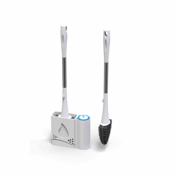 Replaceable silicone toilet brush